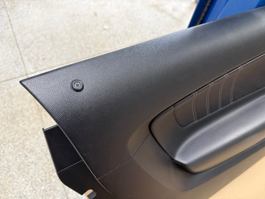 2015-2017 Ford Mustang GT LH Driver Leather Insert Door Panel Grey Stitching