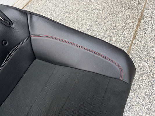 2018-2023 Ford Mustang GT/CS Black Leather/Suede Coupe Rear Seats