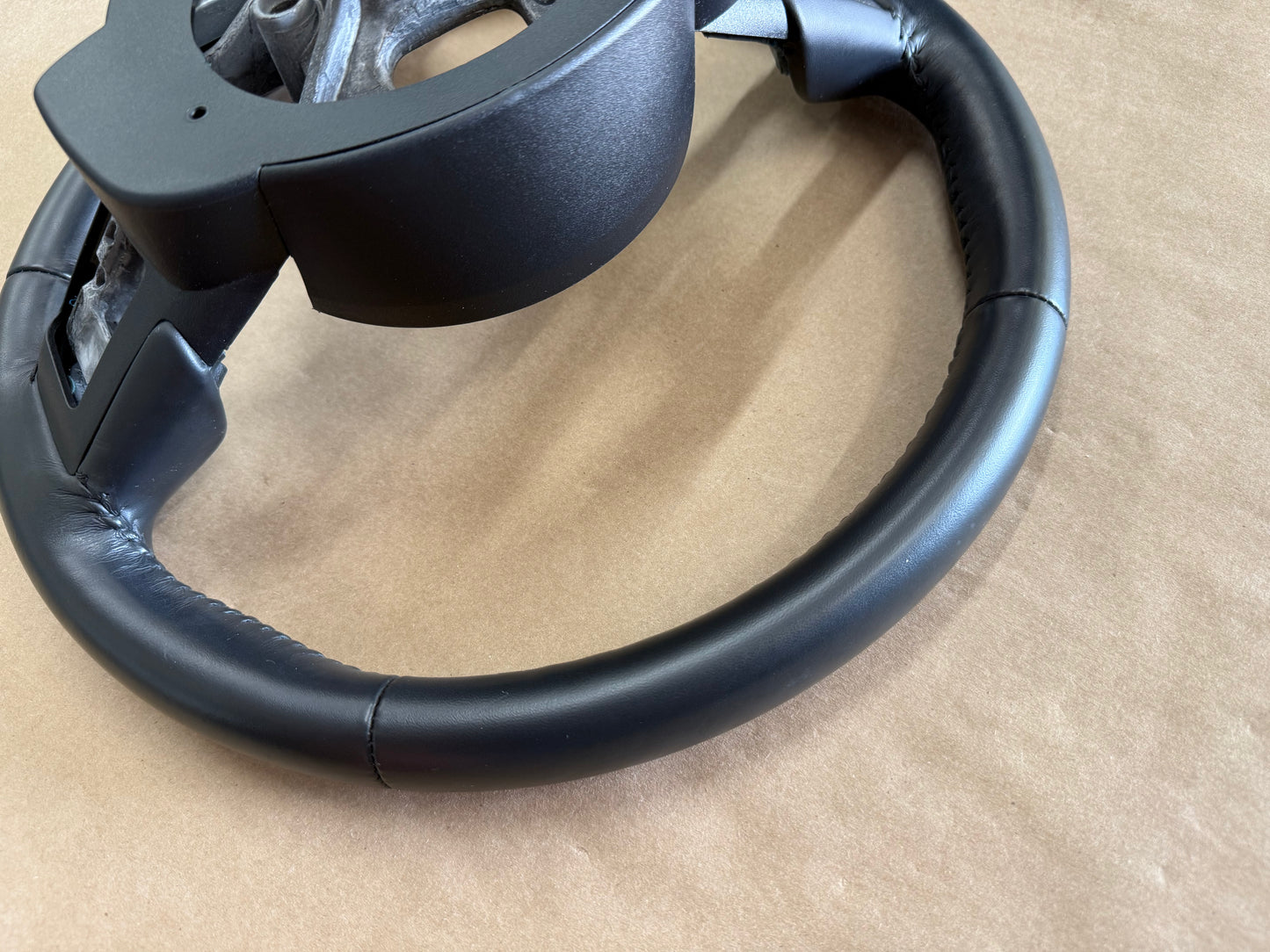2018-2023 Ford Mustang Bare Leather Steering Wheel Black "Auto"