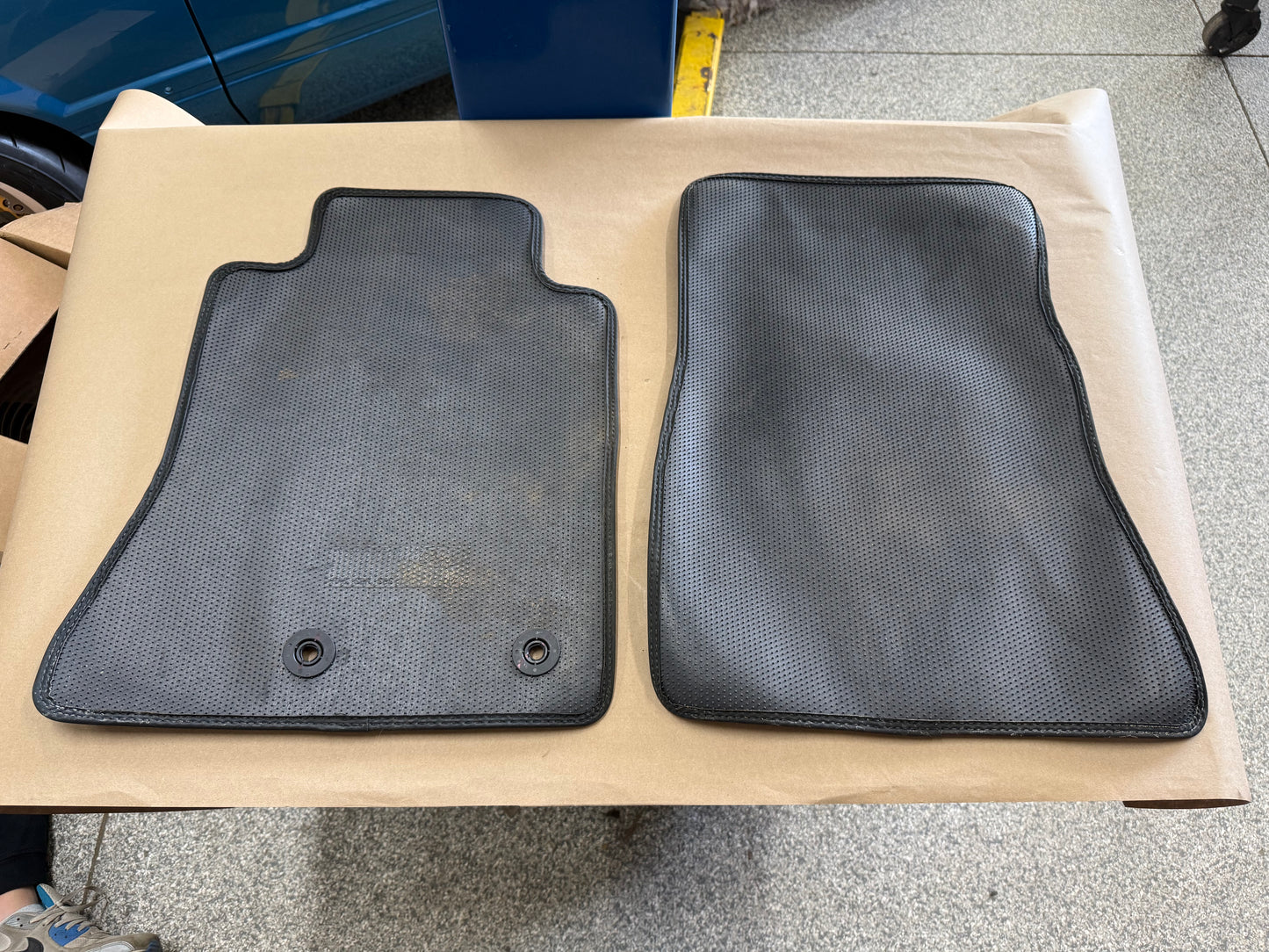 2024-2026 Ford Mustang Dark Horse Front Floor Mats Carpet "Blue Stitch"