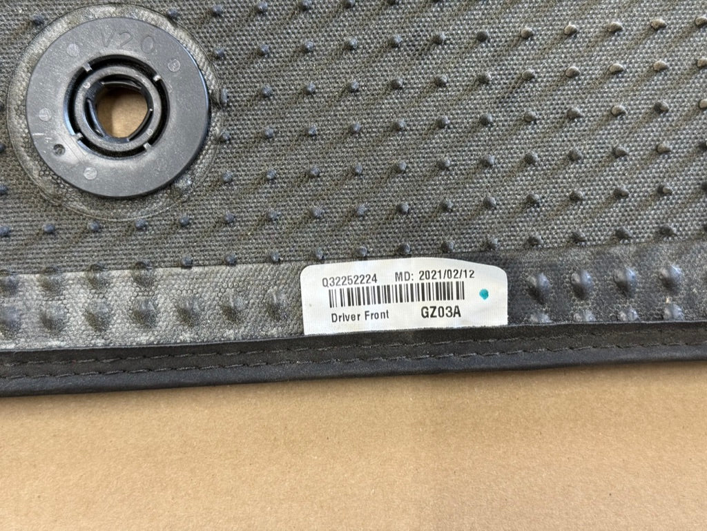 2015-2023 Ford Mustang Black Front Floor Mats Carpet "Red Stitch"