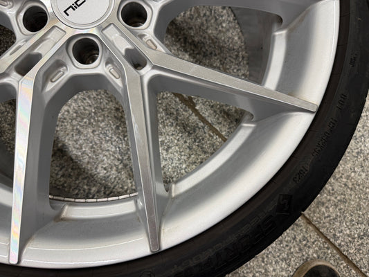 2015-2026 Mustang Niche Prodigy 5 20x9" Silver Wheel/Tire 275/30/20 Continental