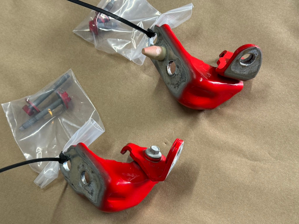 2015-2023 Ford Mustang GT GT500 Door Hinges RH Pass. Upper Lower "Race Red"