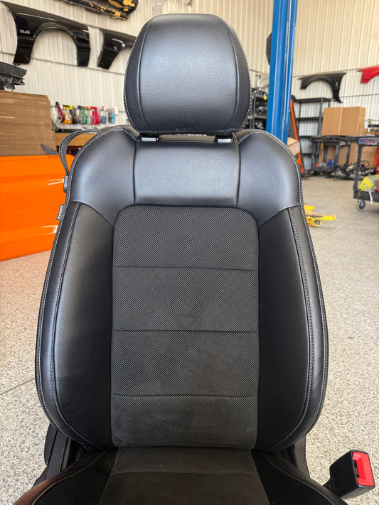 2018-2023 Ford Mustang GT Leather/Suede Set of Seats Black Heated/Cooled