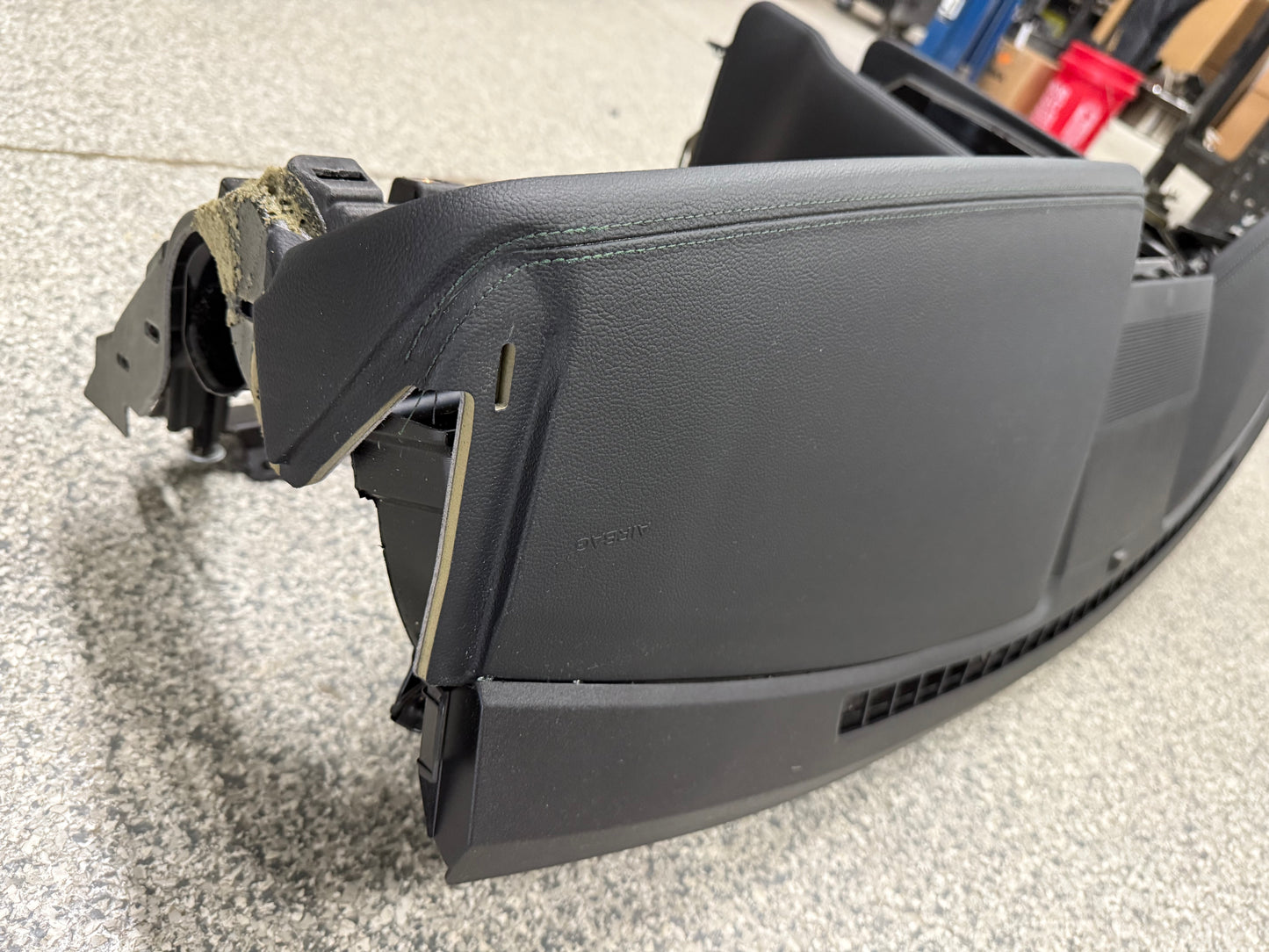 2018-2023 Ford Mustang Bullitt GT 5.0 PP1 Leather Dash Pad Frame Green Stitch