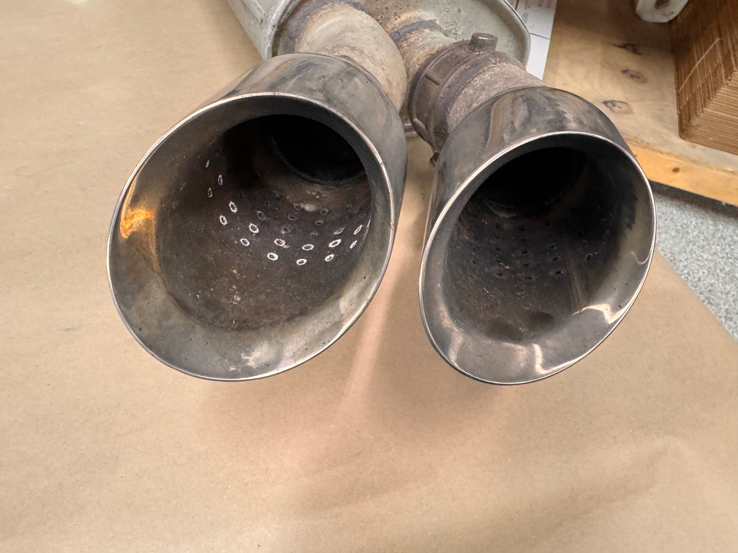 2012-2015 Chevrolet Camaro OEM Quad Tip Mufflers RH LH Pair Used