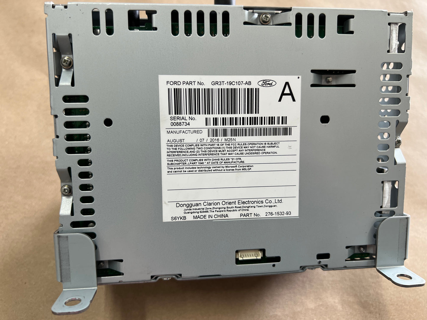 2015-2017 Ford Mustang Radio Head Unit NON Touch Screen