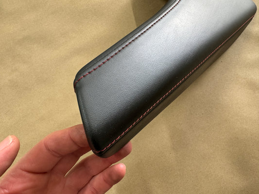 2016-2023 Chevy Camaro ZL1 Black Leather Console Lid Red Stitching OEM