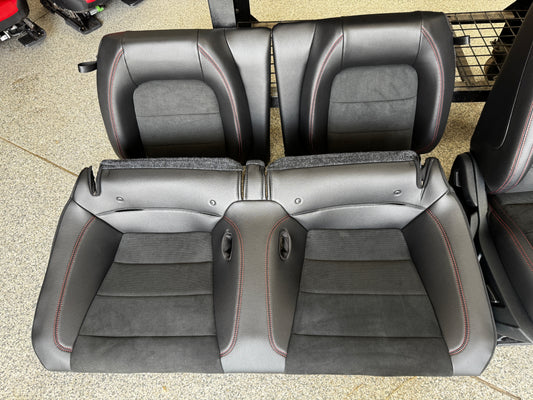 2018-2023 Ford Mustang California Special Front Rear Seats Suede Red Stitching