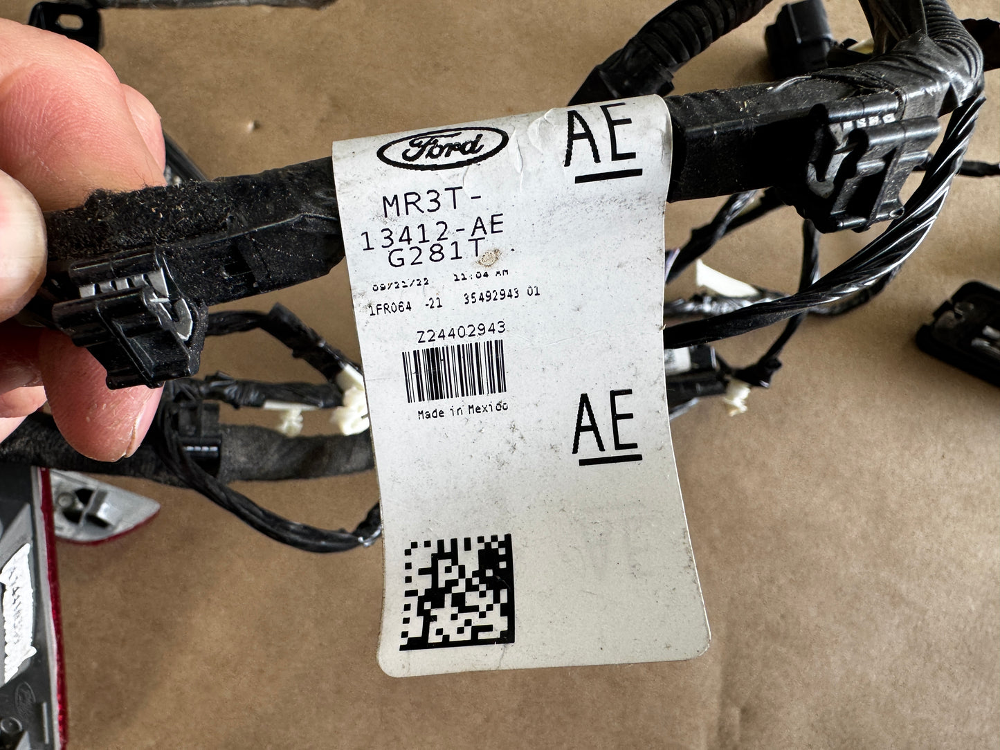 2018-2023 Ford Mustang GT Rear Bumper Wiring Harness Non Parking Sensors OEM
