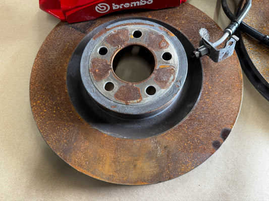 2015-2023 Mustang GT Mach 1 Front 6 Piston BREMBO Brake Calipers Rotors 8k mi
