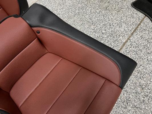2015-2017 Mustang GT Convertible Rear Seats Saddle/Black Leather