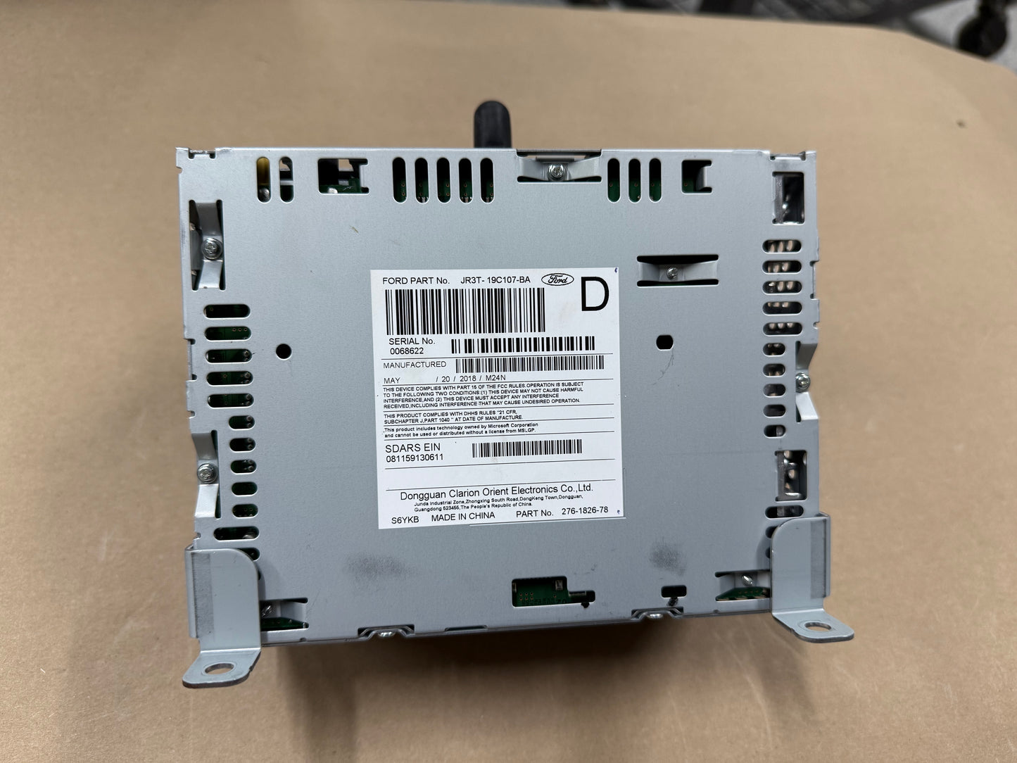 2018 Ford Mustang GT Touch Screen Face Plate Radio Module USB