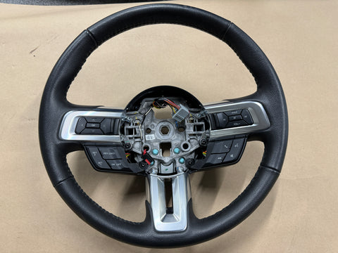 2015-2017 Ford Mustang GT Leather Wheel Steering Black "Manual" - OEM