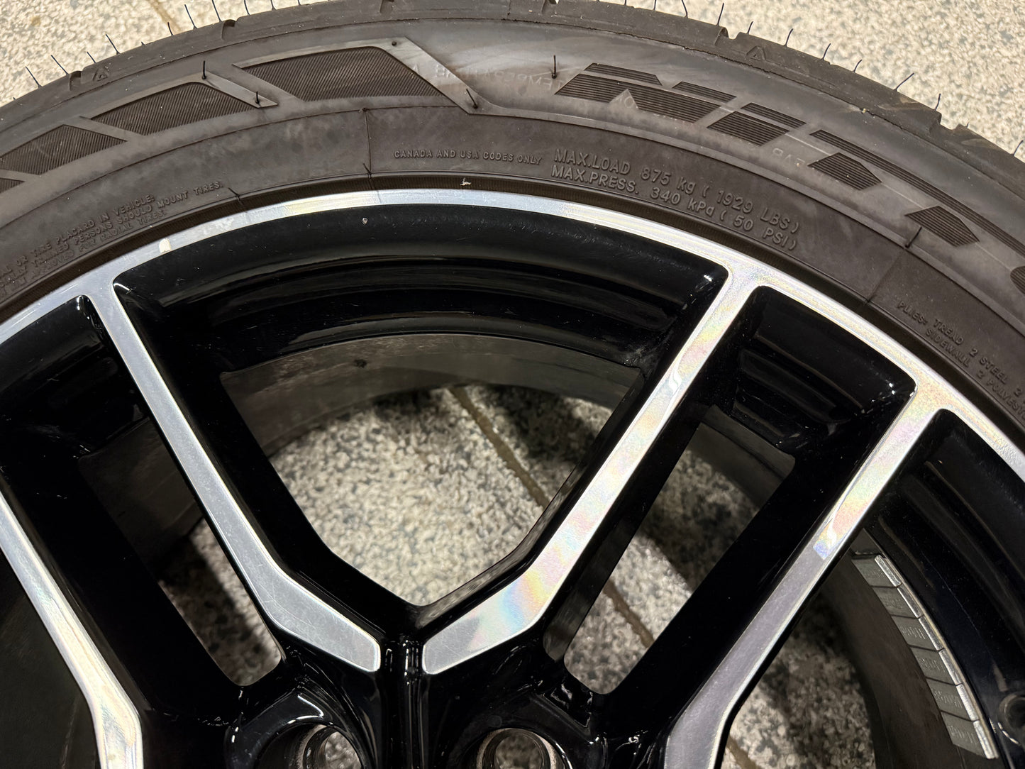 2018-2023 Ford Mustang GT 5.0 18x8" Wheel Rim Nitto NT555 255/45/18