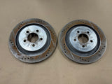 2015-2023 Ford Mustang GT 5.0 Rear Slotted Drilled Rotors 13 inch