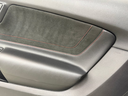 2018-2023 Ford Mustang GT RH Passenger Side Leather/Suede Door Panel Red Stitch