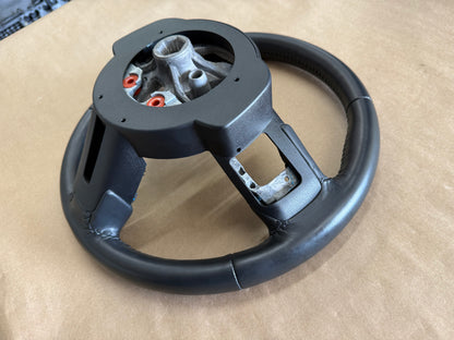 2018-2023 Ford Mustang Bare Leather Steering Wheel Black "Auto"