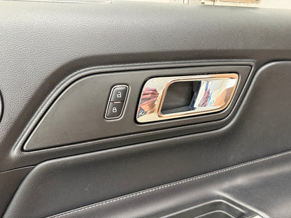 2015-2017 Ford Mustang GT V6 EcoBoost LH RH Leather Insert Door Panels Pair