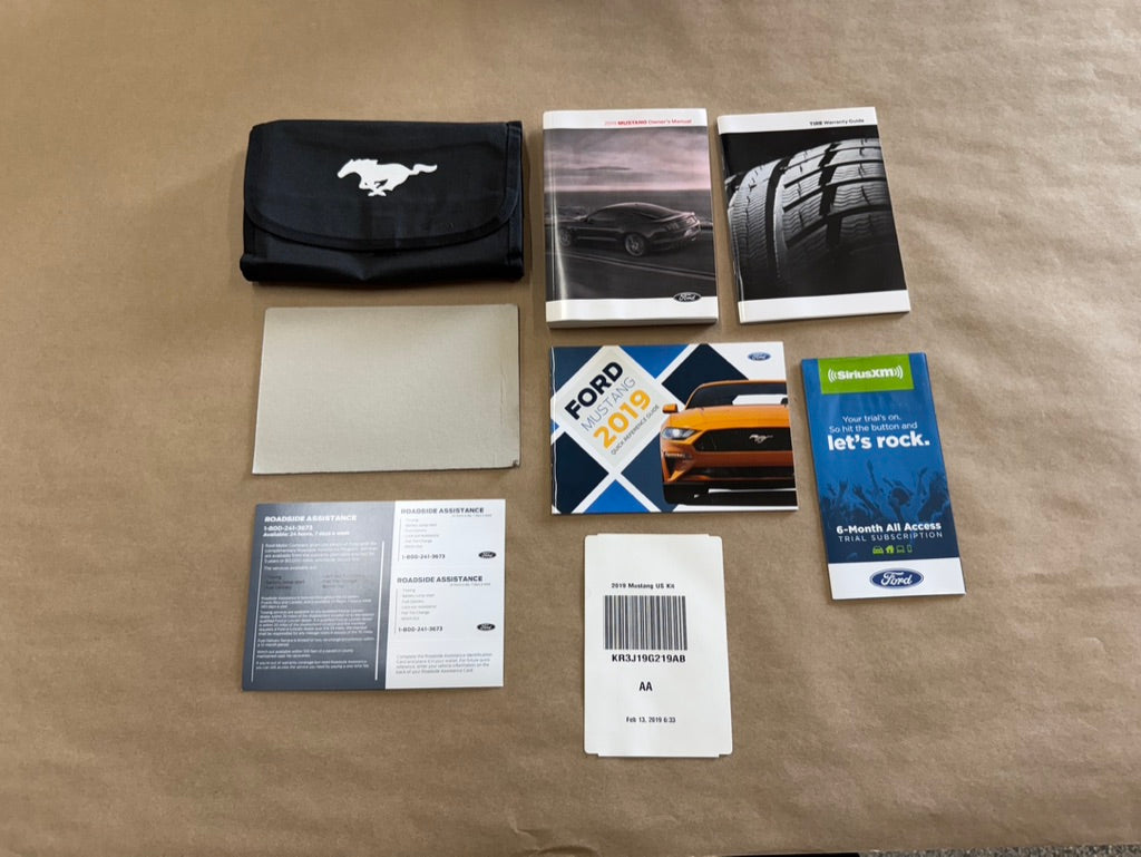 2019 Ford Mustang GT Owners Manual And Literature w/Cover