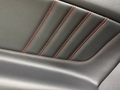 2015-2017 Ford Mustang GT V6 EcoBoost LH RH Leather Insert Door Panels Pair