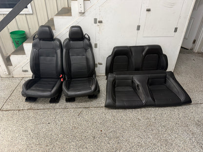 2018-2023 Ford Mustang GT Black Leather Convertible Front & Rear Seats