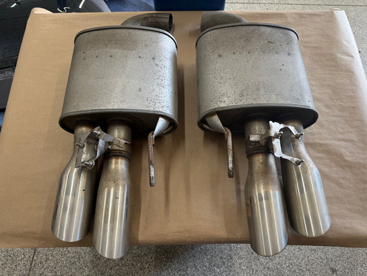 2018-2023 Ford Mustang GT Active Exhaust Quad Tip Mufflers