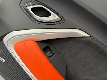 2016-2024 Chevrolet Camaro SS Coupe RH LH Pair Door Panels Black/Orange Leather