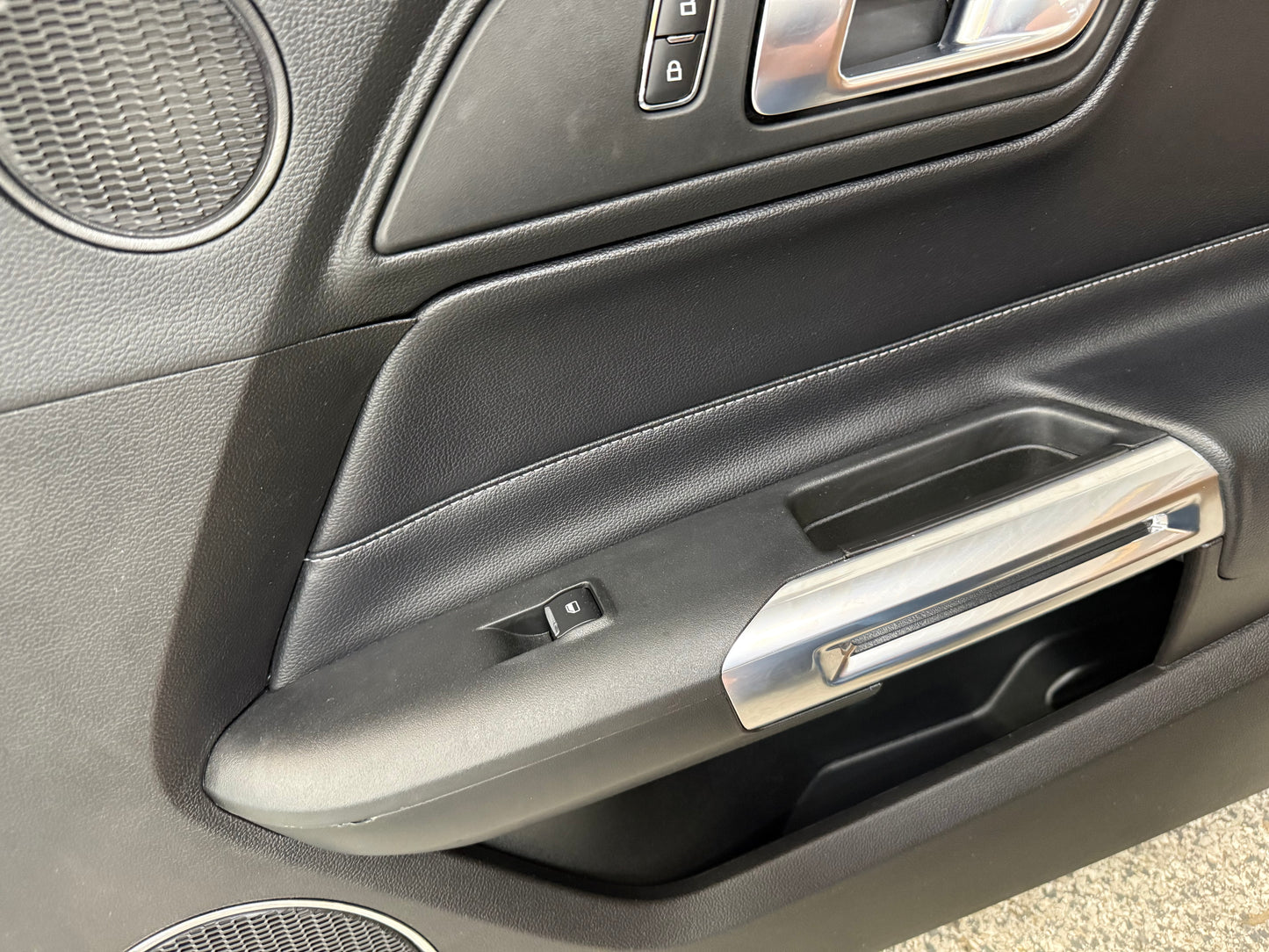 2018-2023 Mustang GT V6 EcoBoost LH RH Premium Leather Insert Door Panels Pair