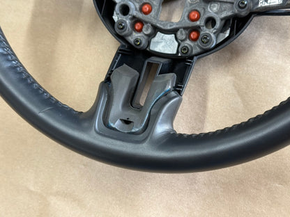 2018-2023 Ford Mustang Bare Leather Steering Wheel Black "Auto"