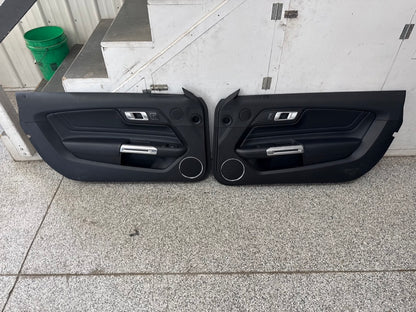 2018-2023 Mustang GT V6 EcoBoost LH RH Premium Leather Insert Door Panels Pair