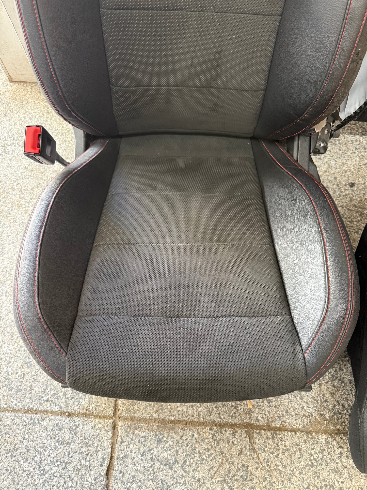 2018-2023 Ford Mustang GT California Special Front Rear Seats Black Red Stitch