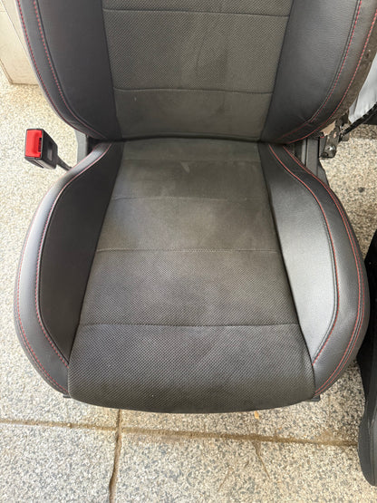 2018-2023 Ford Mustang GT California Special Front Rear Seats Black Red Stitch