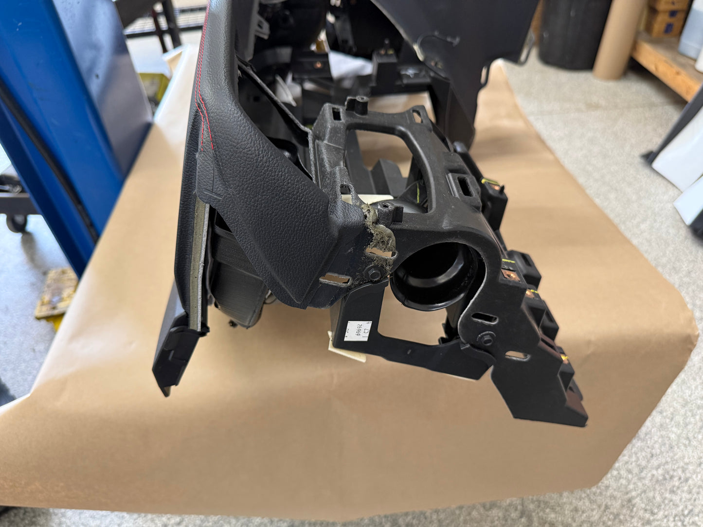 2018-2023 Ford Mustang GT 5.0 Leather Dash Pad Frame "Red Stitch"
