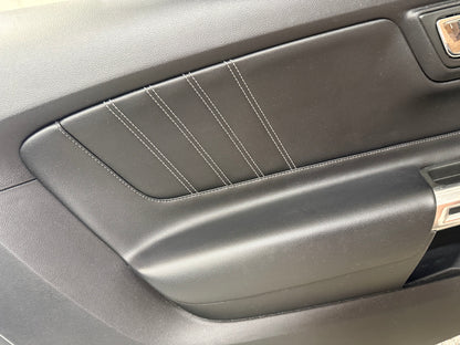 2015-2017 Ford Mustang GT V6 EcoBoost LH RH Leather Insert Door Panels Pair