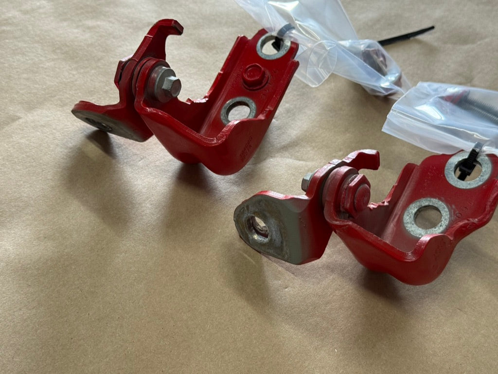 2015-2023 Ford Mustang GT GT500 Door Hinges RH Pass. Upper Lower "Race Red"