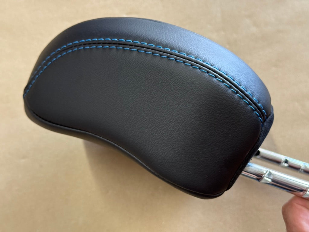 2018-2023 Ford Mustang RH Passenger Seat Headrest "Blue Stitch"