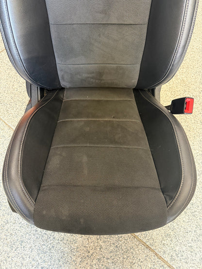 2018-2023 Ford Mustang GT Leather/Suede Set of Seats Black Heated/Cooled