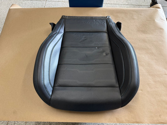 2018-2023 Ford Mustang RH Passenger Side Front Lower Leather Seat Cover "Blue Stitch"