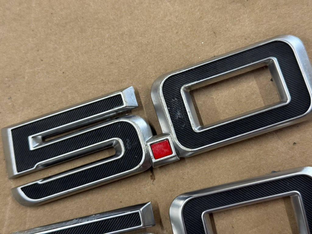 2024-2026 Ford Mustang GT 5.0 RH LH Pair Fender Emblems