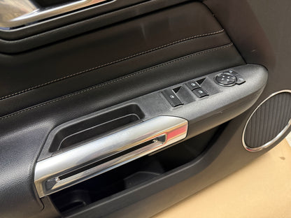 2018-2023 Ford Mustang GT LH Driver Leather Insert Door Panel Grey Stitching