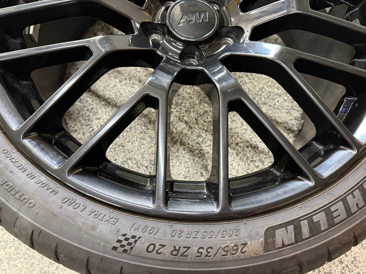 2015-2023 Ford Mustang GT 20x8.5" Wheel Rim PP1 265/35/20 Michelin AM Replica