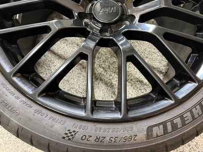 2015-2023 Ford Mustang GT 20x8.5" Wheel Rim PP1 265/35/20 Michelin AM Replica