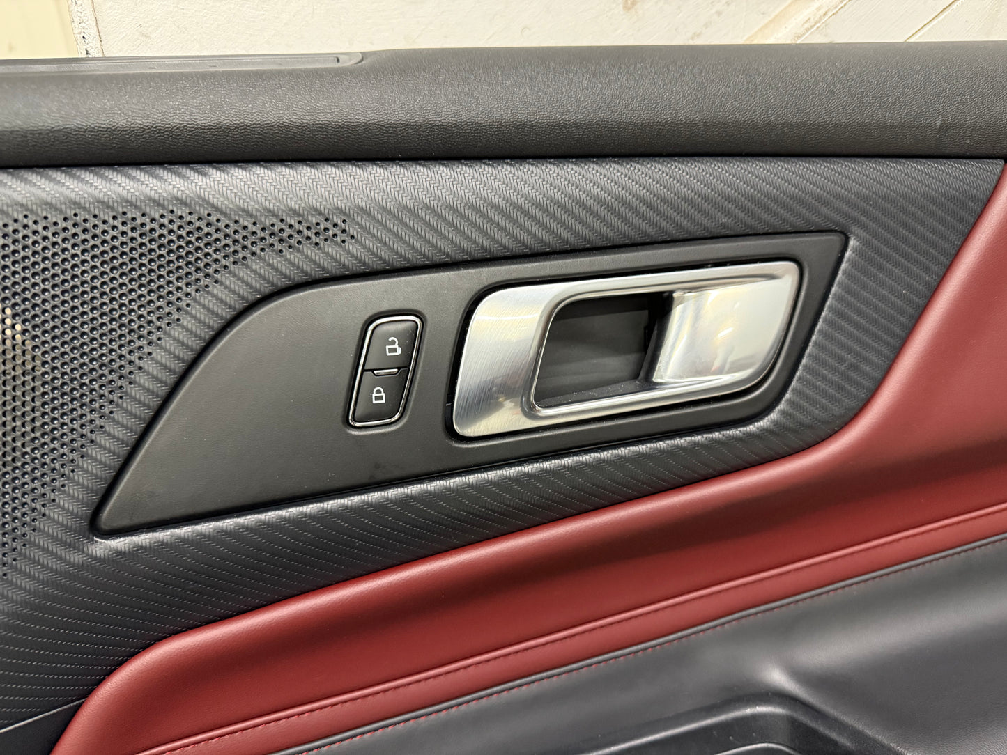 2024-2026 Mustang GT EcoBoost LH RH Premium Leather Insert Door Panels Pair