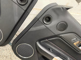 2015-2017 Ford Mustang GT V6 EcoBoost LH RH Leather Insert Door Panels Pair