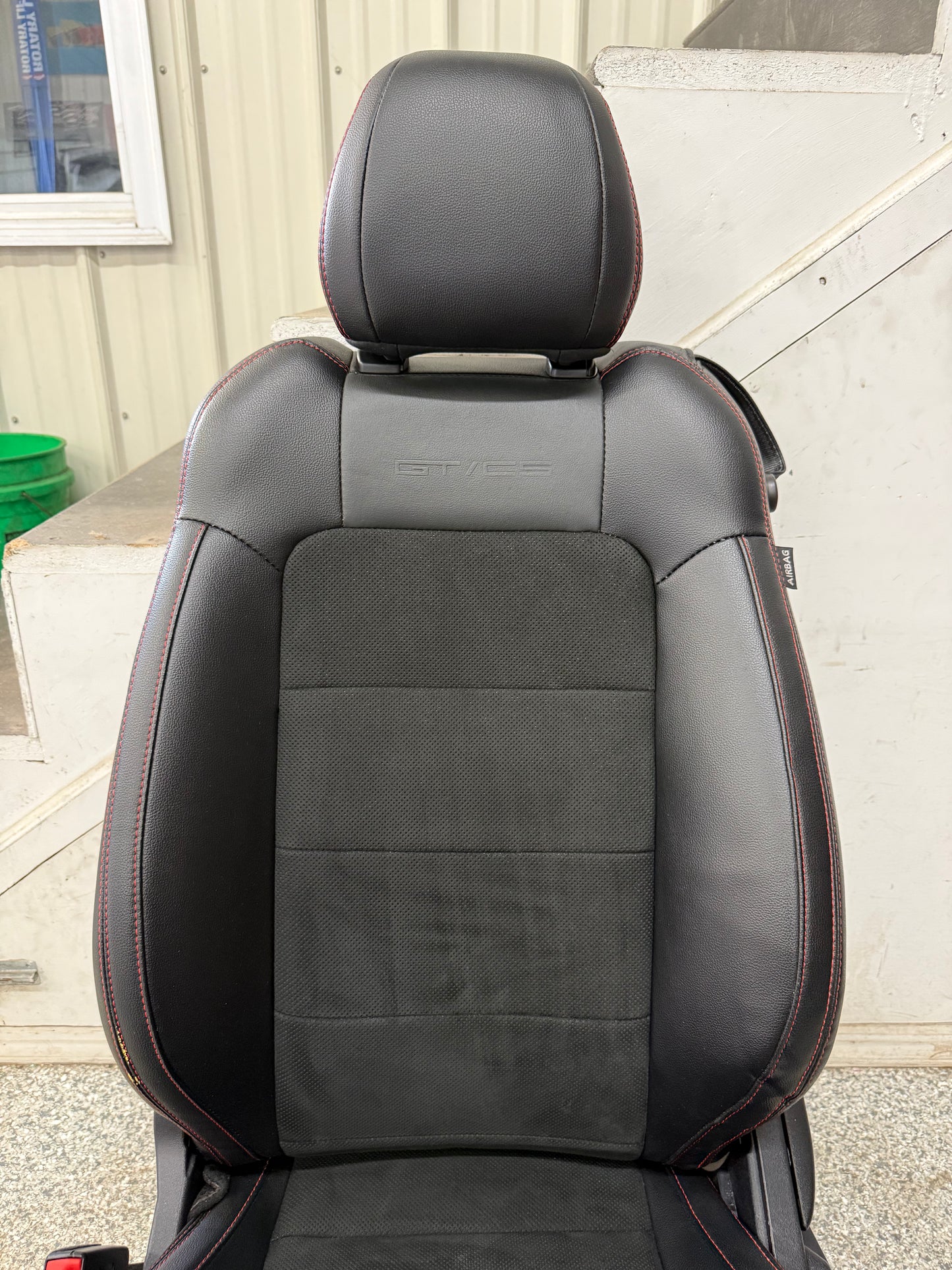 2018-2023 Ford Mustang GT/CS Leather/Suede Front Seats Black Heated/Cooled