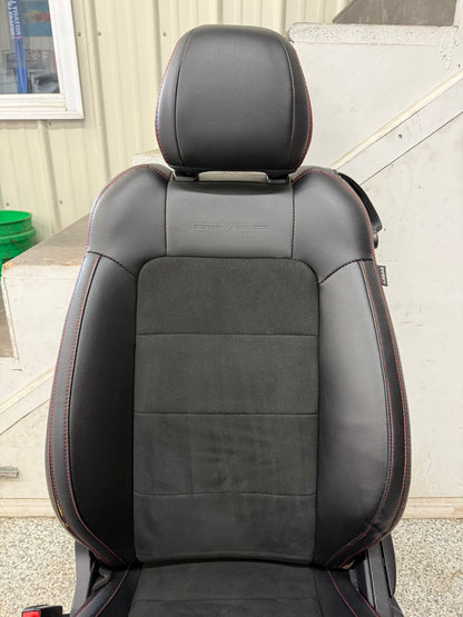 2018-2023 Ford Mustang GT/CS Leather/Suede Front Seats Black Heated/Cooled