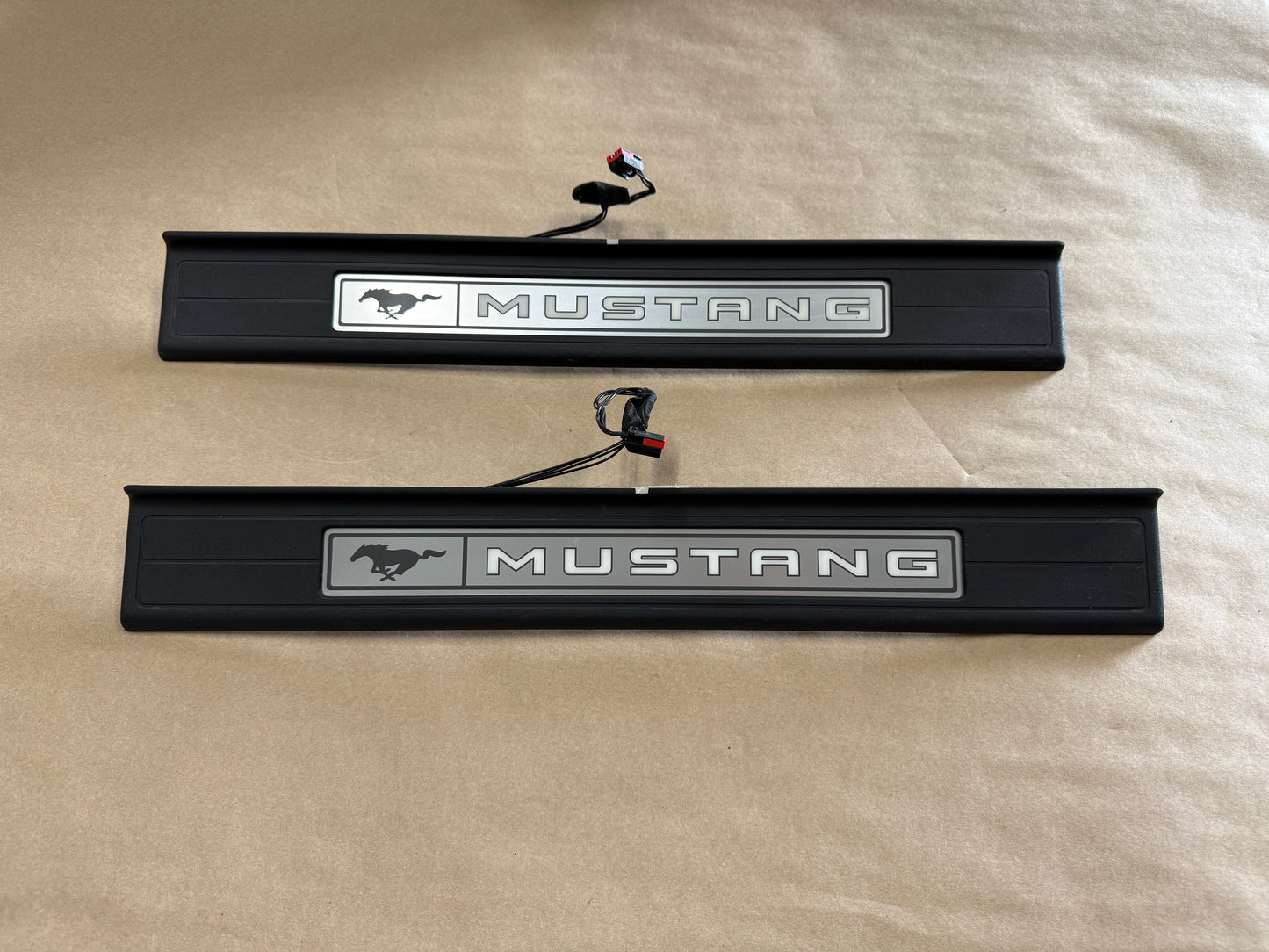 2015-2023 Ford Mustang "My Color" Sill/Scuff Plates Interior Trim Black