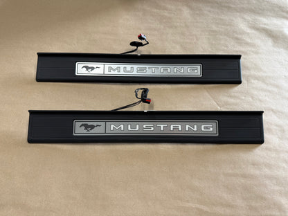 2015-2023 Ford Mustang "My Color" Sill/Scuff Plates Interior Trim Black