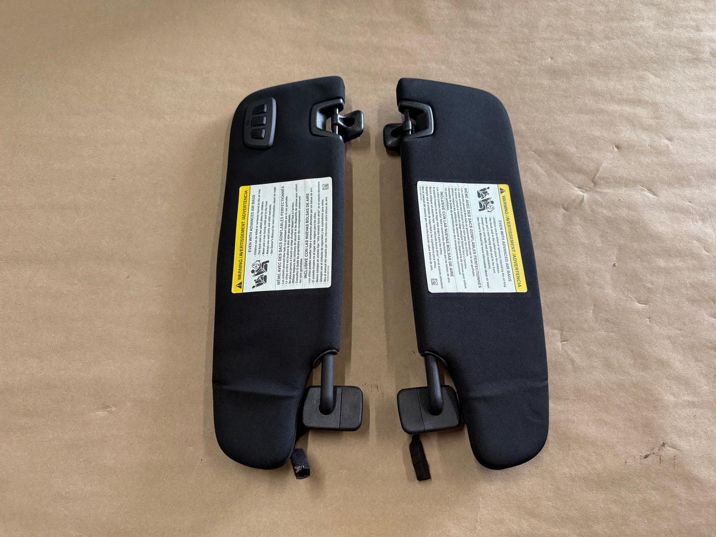 2015-2023 Ford Mustang Convertible Sun Visors Pair "Home Link"